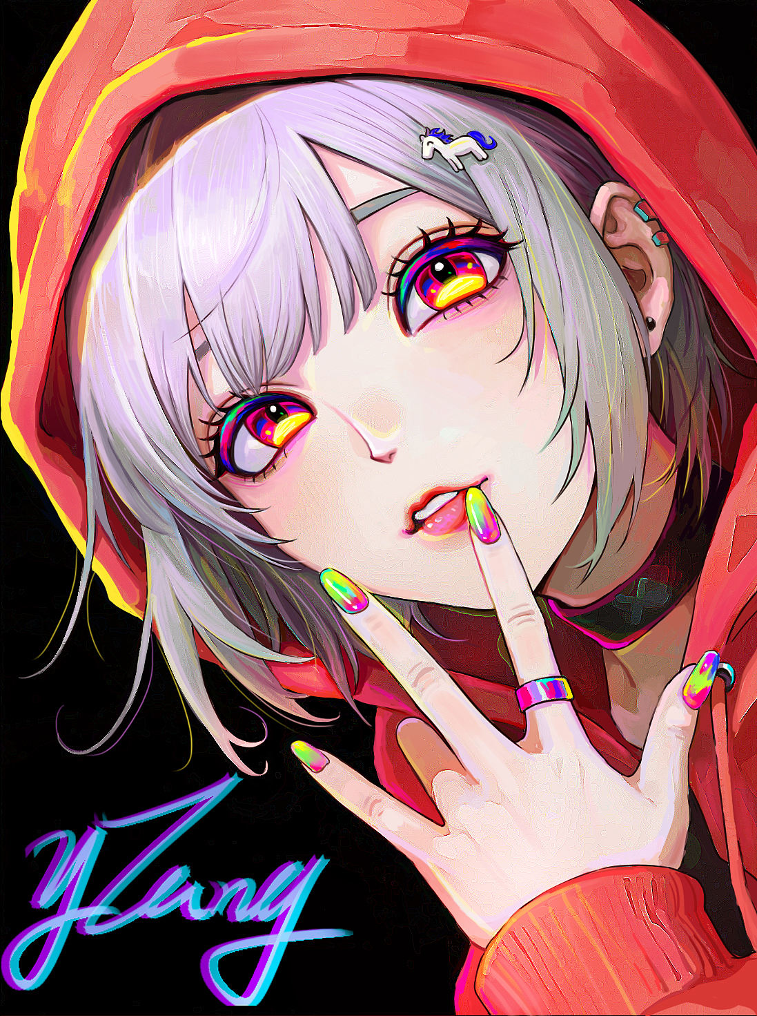 红色潮流女生（图ZNDAyMzIxNzUy） - 艺术插画 - 站酷设计师水性差的海女儿原创素材 - 站酷ZCOOL
