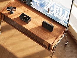 實木移動電視架