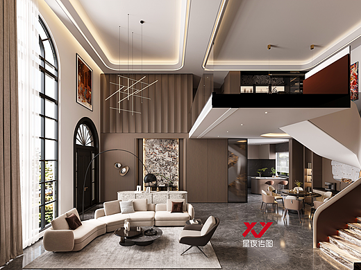 意式別墅丨在輕奢中尋找快樂(lè)（個(gè)人主頁(yè)-ZNzMxMjYxMTI=） - 商業(yè)空間設(shè)計(jì) - 站酷設(shè)計(jì)師設(shè)計(jì)師葉玲玲原創(chuàng)素材 - 站酷ZCOOL