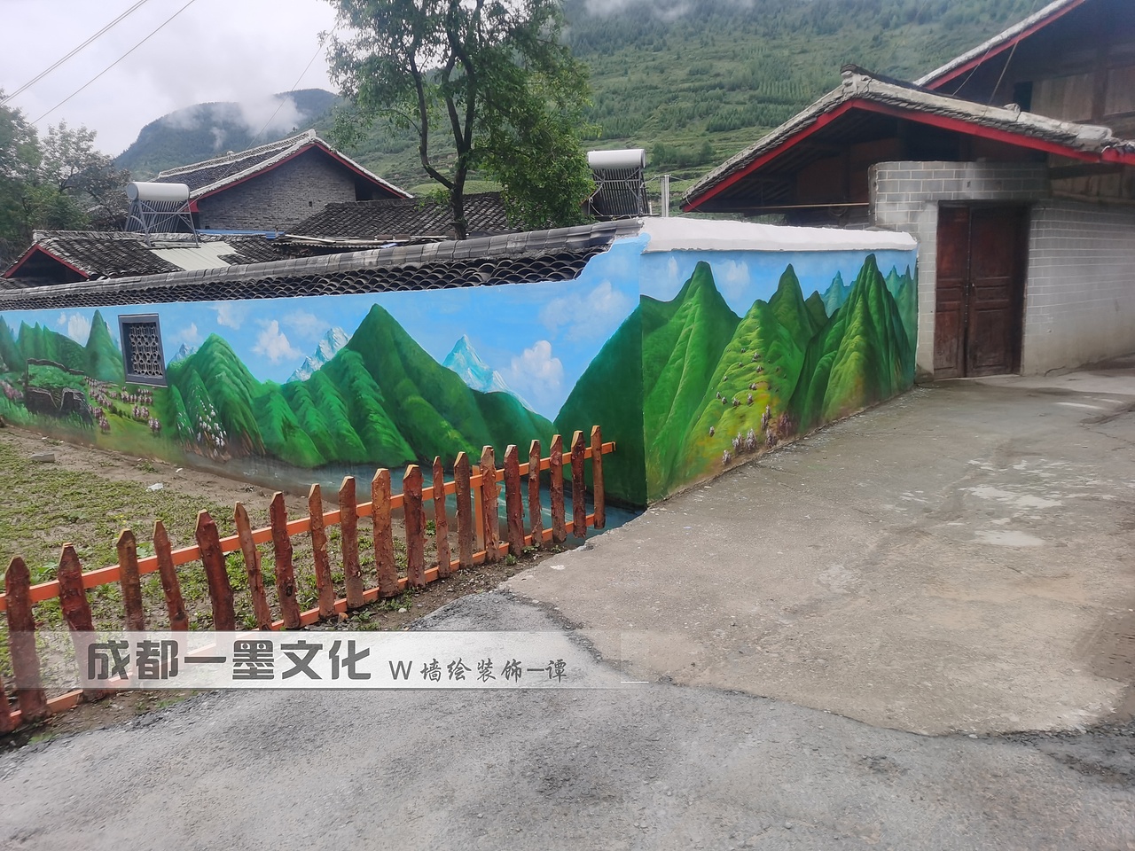 风景壁画 山水画墙绘（图ZNDAyMzI1OTM2） - 绘画 - 站酷设计师成都一墨文化创意原创素材 - 站酷ZCOOL