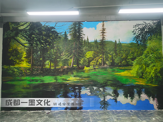 景区墙绘，风景油画，写实风景