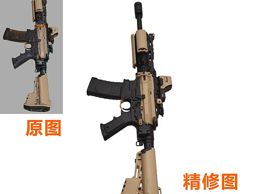 【模型精修】战术玩具步枪：护肌理，修硬核质感