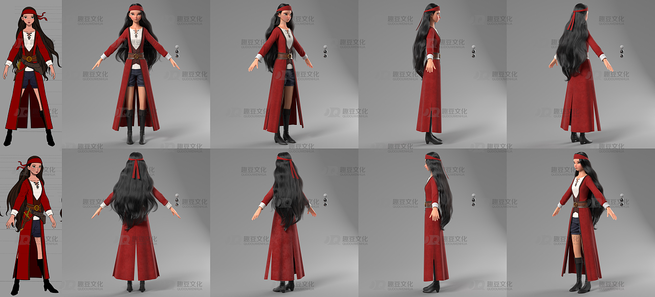一组三维角色资产作品展示（图ZNDAyMzQ1MTA0） - 动画/影视 - 站酷设计师趣豆文化原创素材 - 站酷ZCOOL