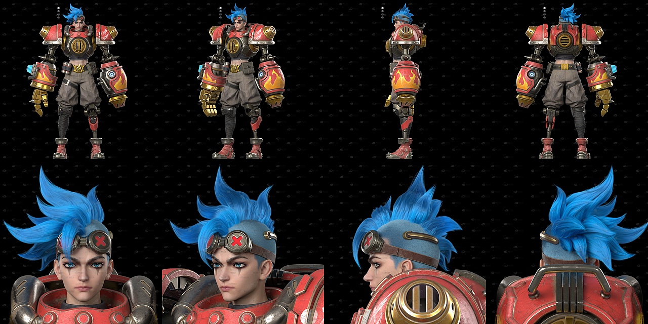 一组三维角色资产作品展示（图ZNDAyMzQ1MTQ4） - 动画/影视 - 站酷设计师趣豆文化原创素材 - 站酷ZCOOL