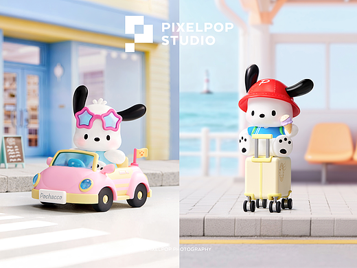 帕恰狗的出游日记系列手办盲盒-盲盒手办摄影