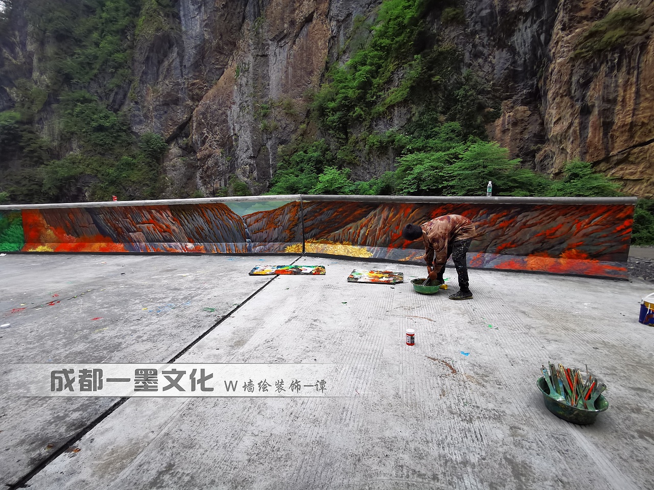 景区墙绘，风景壁画，风景油画（图ZNDAyMzY1OTA4） - 绘画 - 站酷设计师成都墙绘壁画原创素材 - 站酷ZCOOL