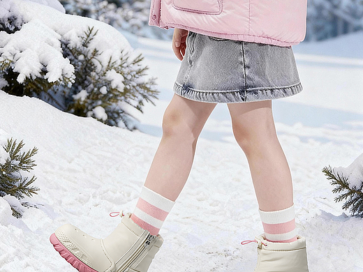 20026户外儿童雪地靴拍摄