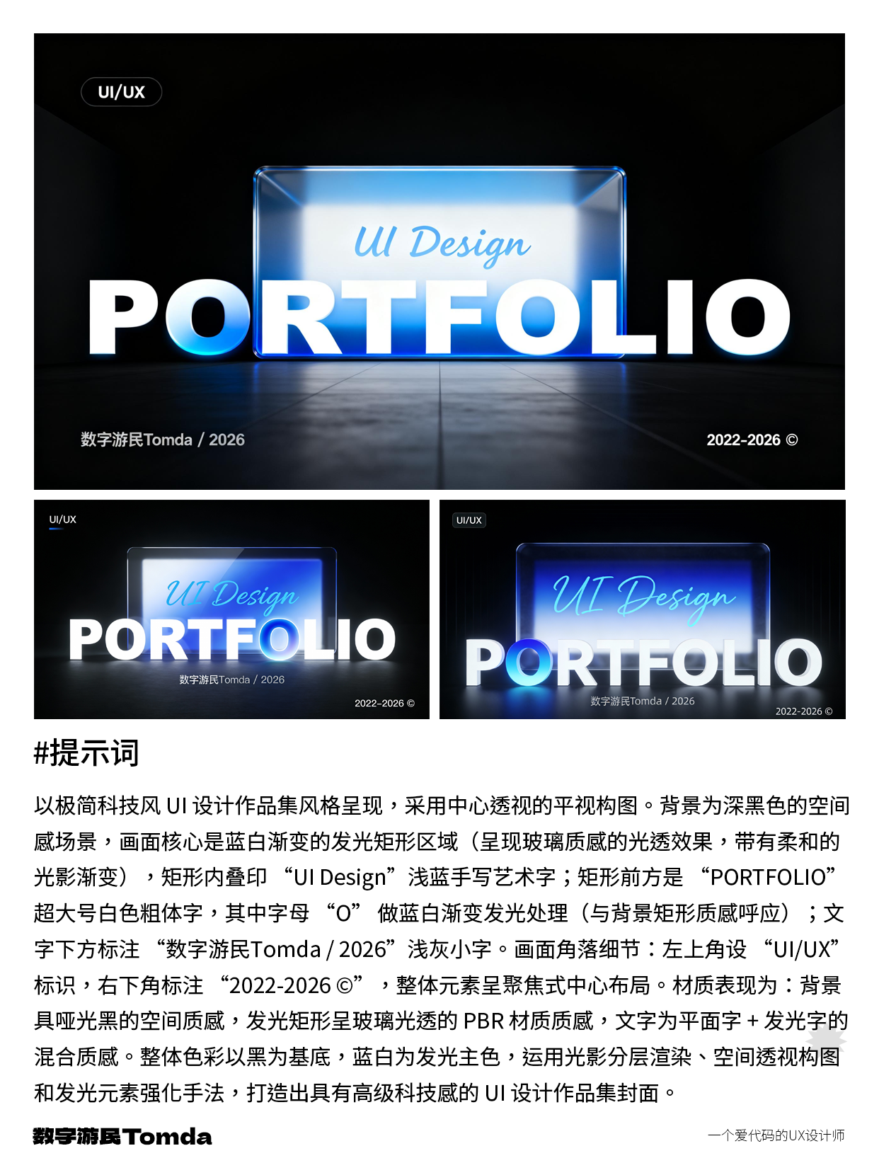 设计作品集封面不用愁，AI帮你高效搞定！（图ZMTU0MDc4OTI=） - 教程 - 站酷设计师Tomda原创素材 - 站酷ZCOOL