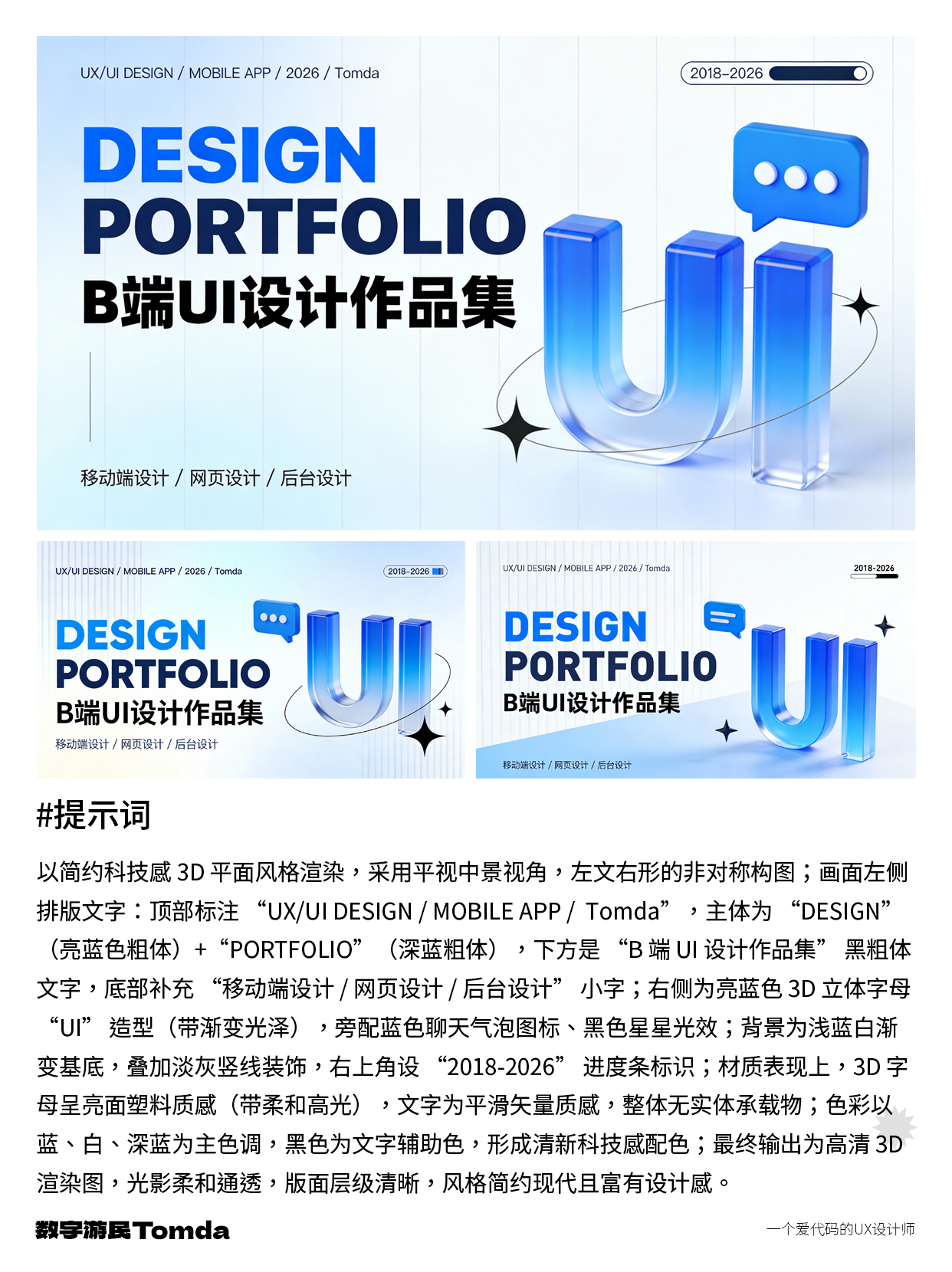 设计作品集封面不用愁，AI帮你高效搞定！（图ZMTU0MDc4ODA=） - 教程 - 站酷设计师Tomda原创素材 - 站酷ZCOOL