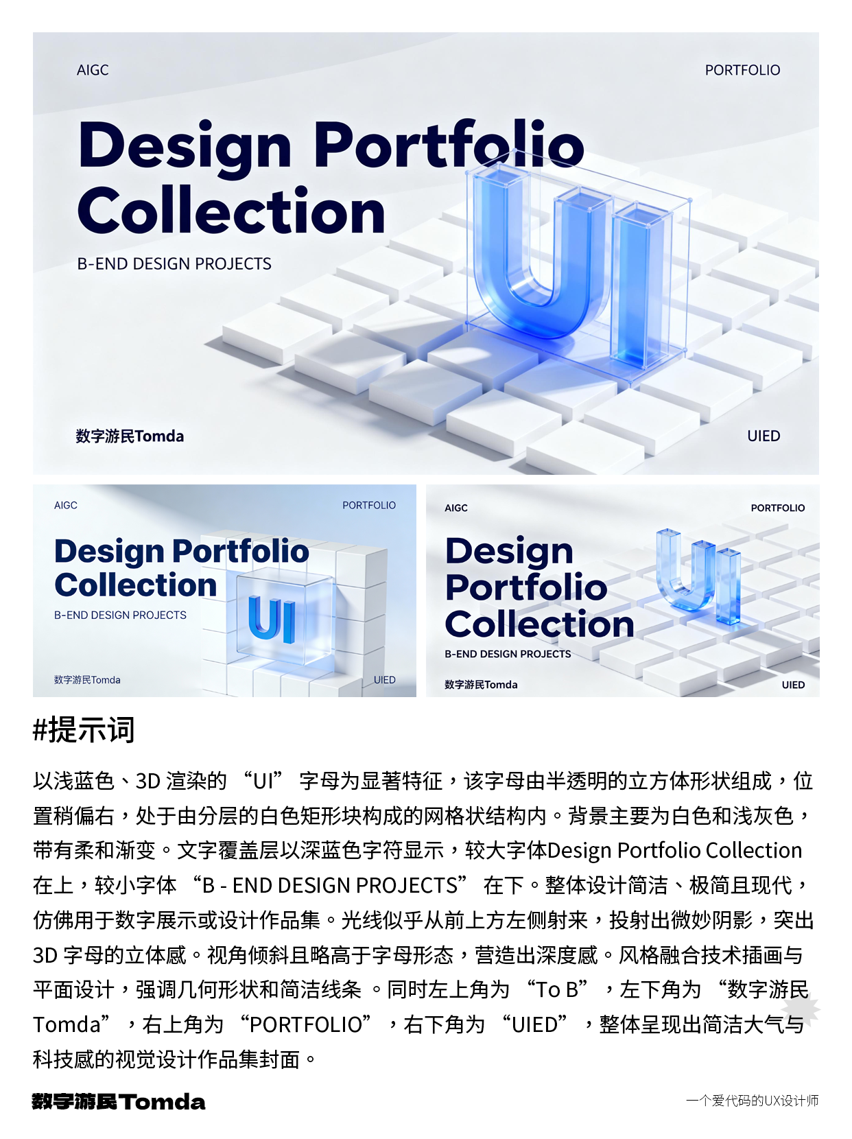设计作品集封面不用愁，AI帮你高效搞定！（图ZMTU0MDc4NzY=） - 教程 - 站酷设计师Tomda原创素材 - 站酷ZCOOL