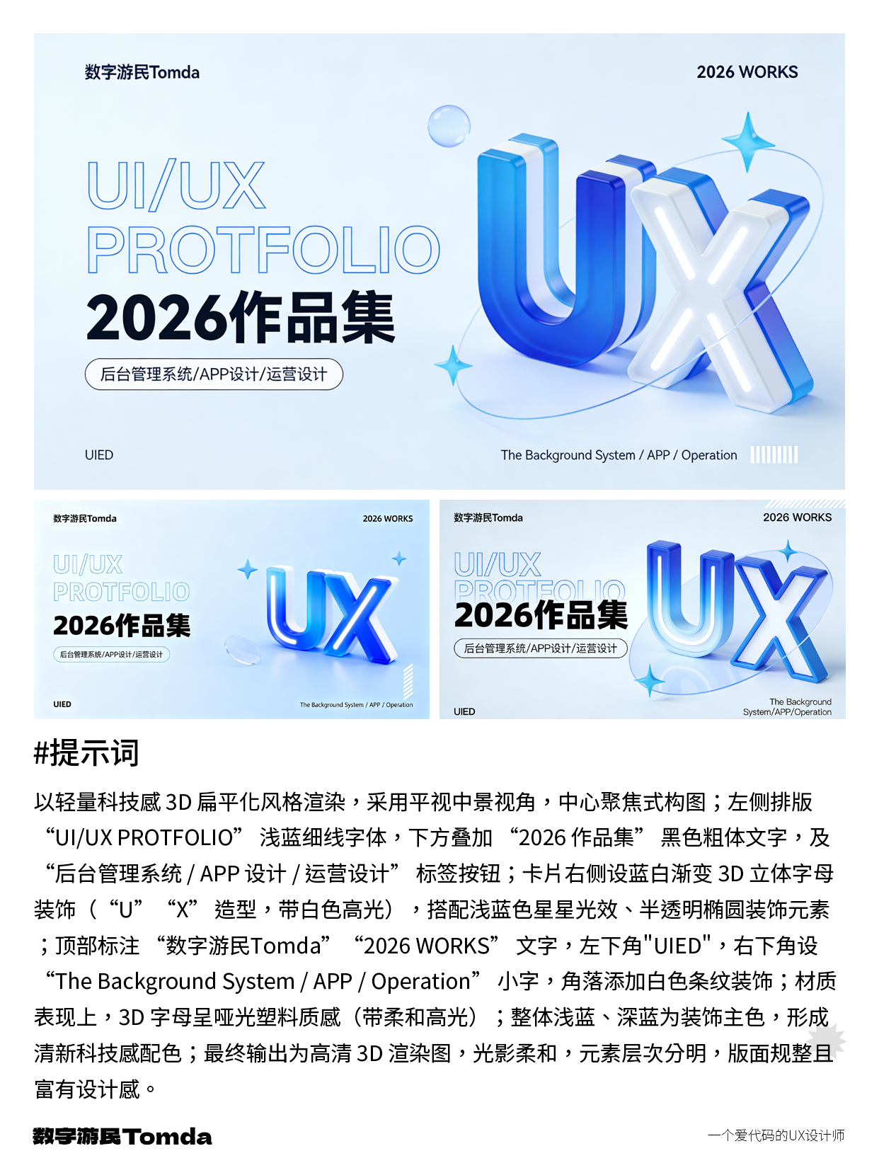 设计作品集封面不用愁，AI帮你高效搞定！（图ZMTU0MDc5MjQ=） - 教程 - 站酷设计师Tomda原创素材 - 站酷ZCOOL