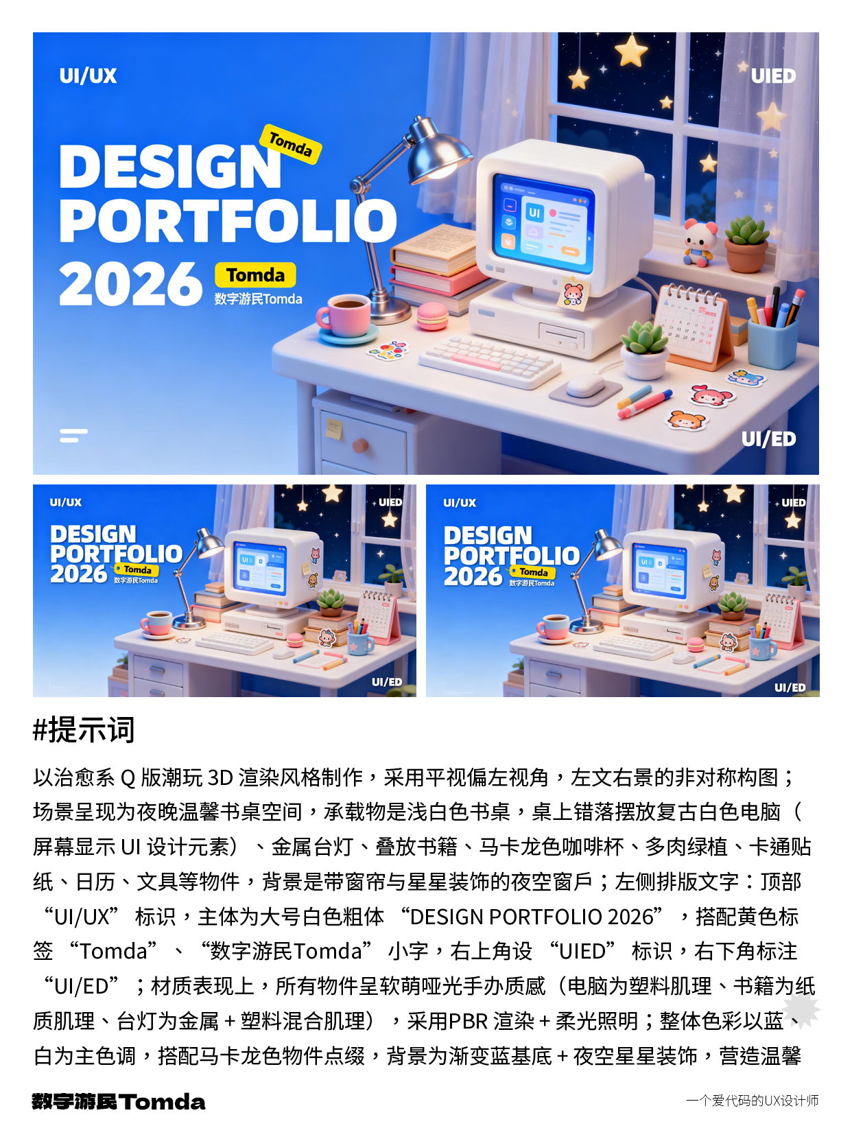 设计作品集封面不用愁，AI帮你高效搞定！（图ZMTU0MDc5Mjg=） - 教程 - 站酷设计师Tomda原创素材 - 站酷ZCOOL