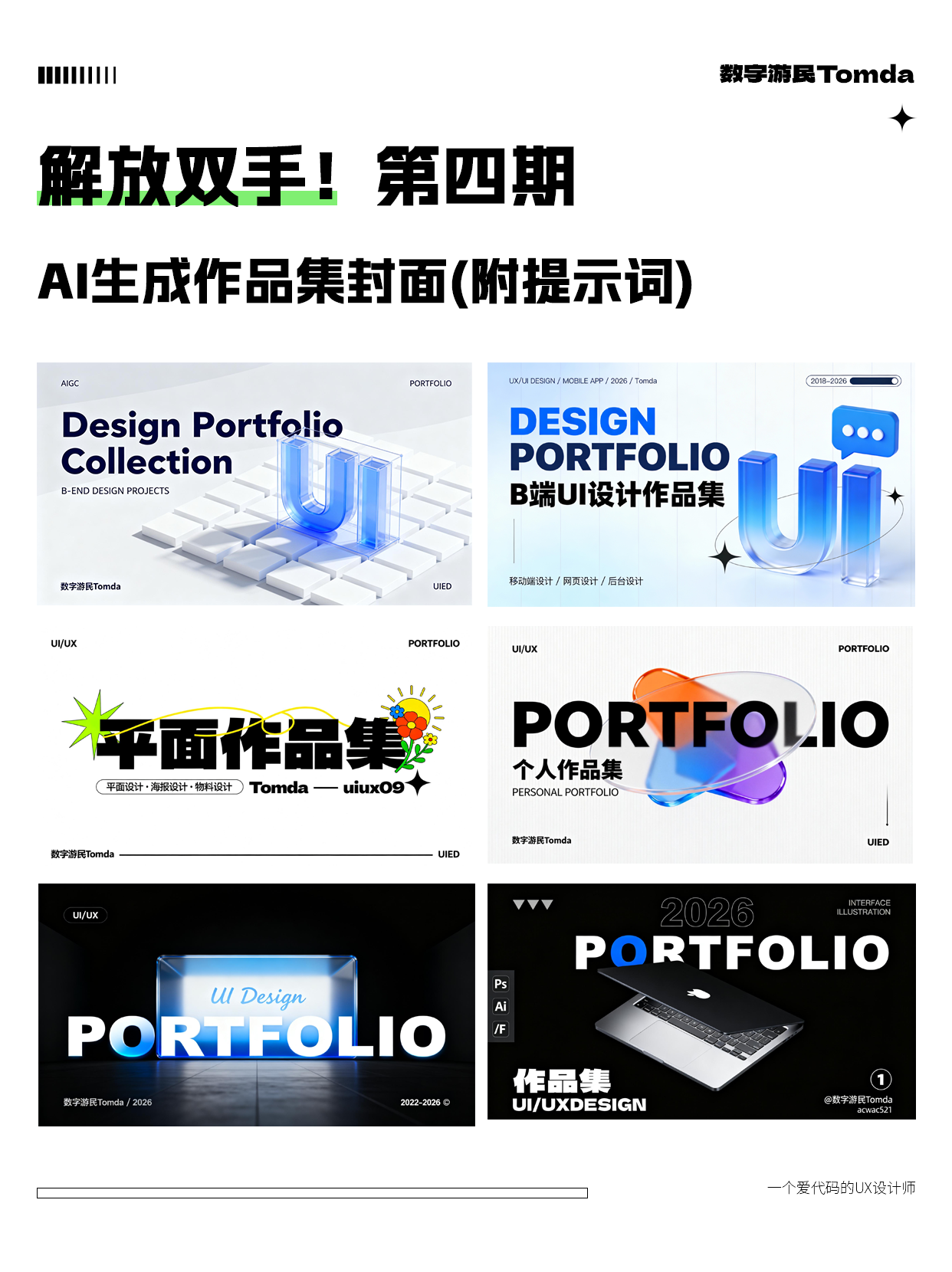 设计作品集封面不用愁，AI帮你高效搞定！（图ZMTU0MDc5MzY=） - 教程 - 站酷设计师Tomda原创素材 - 站酷ZCOOL