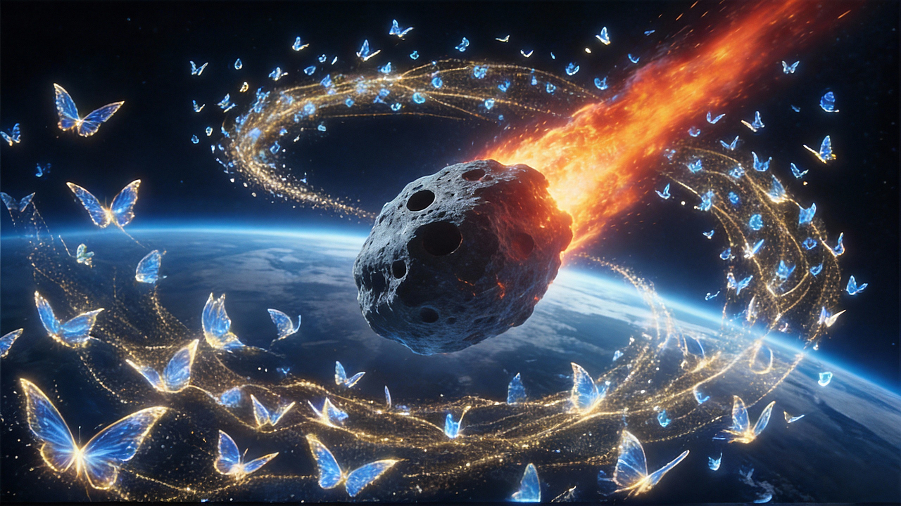 那只蝴蝶吻過隕石-碎裂（圖ZNDAyMzg4NzA0） - AI作品 - 站酷設(shè)計師妖嬈娉原創(chuàng)素材 - 站酷ZCOOL