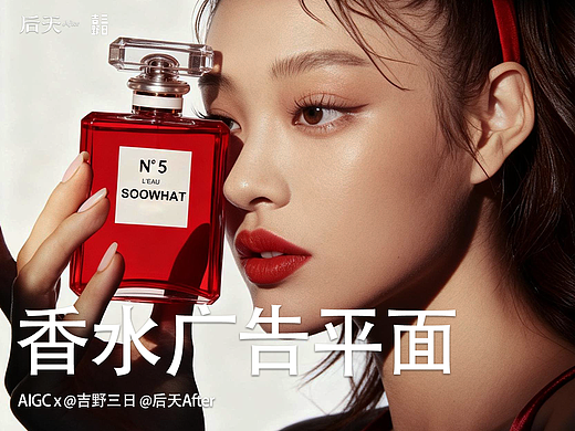 AIGC香水广告图概念 / 附提示词