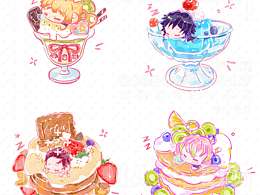 「甜系Q版擬人甜品插畫｜定制你的專屬“美食小人”」