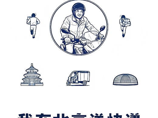 【练习稿】为《我在北京送快递》设计封面