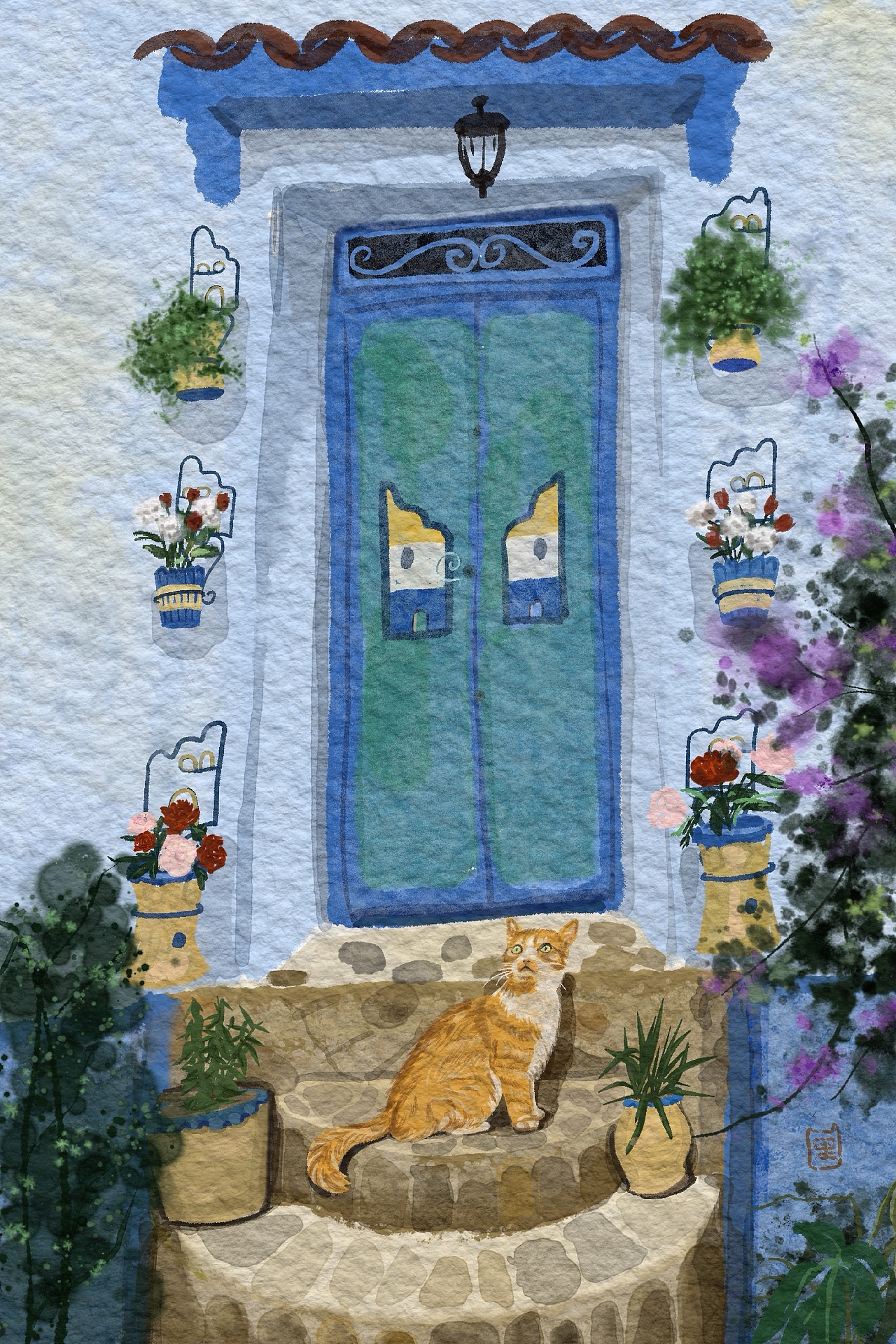 蓝色摩洛哥 插画素材（图ZNDAyNDE4MTUy） - 艺术插画 - 站酷设计师lcnoworking原创素材 - 站酷ZCOOL