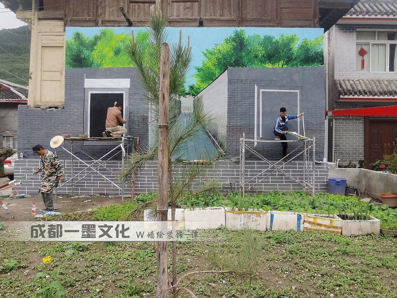 风景壁画，写实风景，乡村墙绘（图ZNDAyNDIwNzE2） - 绘画 - 站酷设计师壁画墙绘原创素材 - 站酷ZCOOL