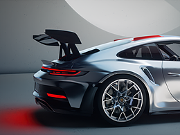 C4D 保时捷汽车动画练习