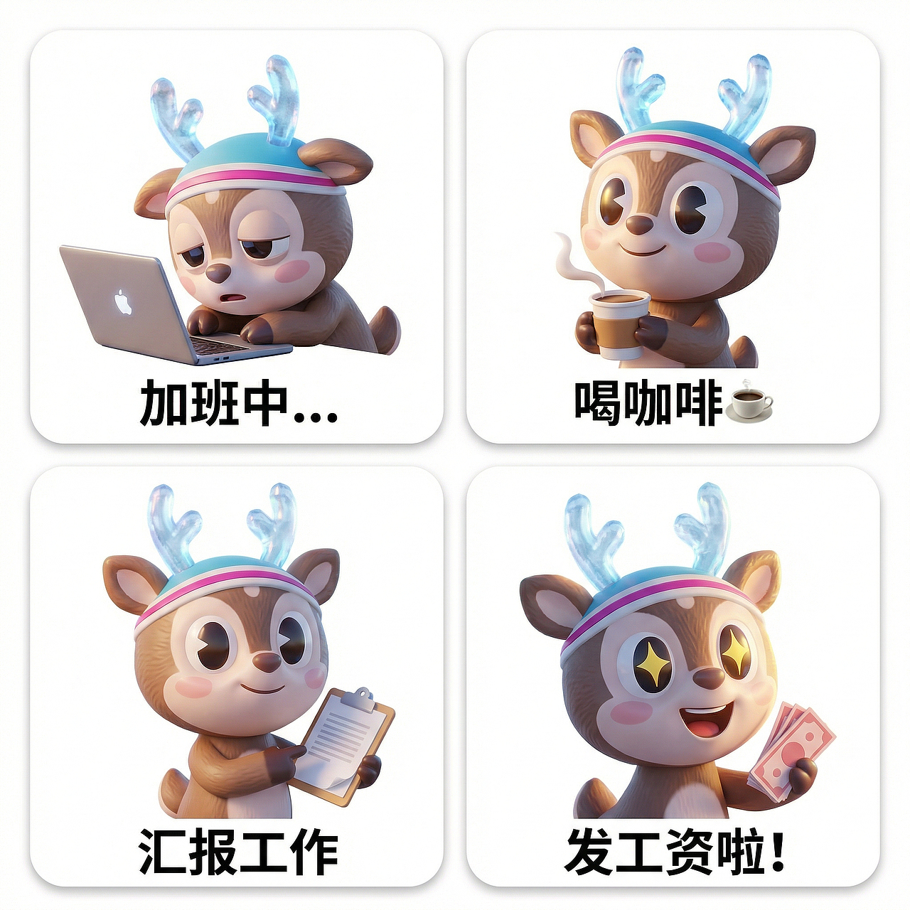 【IP形象设计】“雪绒鹿Lumi”冬季运动主题（图ZNDAyNDM1MDMy） - IP形象 - 站酷设计师eugue原创素材 - 站酷ZCOOL