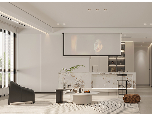 现代简约客餐厅效果图表现