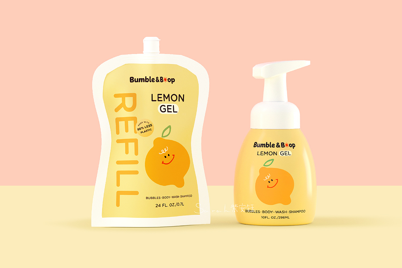 Bumble & Boop｜儿童洗护沐浴露包装设计（图ZNDAyNDY0NTk2） - 包装 - 站酷设计师紫安钰原创素材 - 站酷ZCOOL