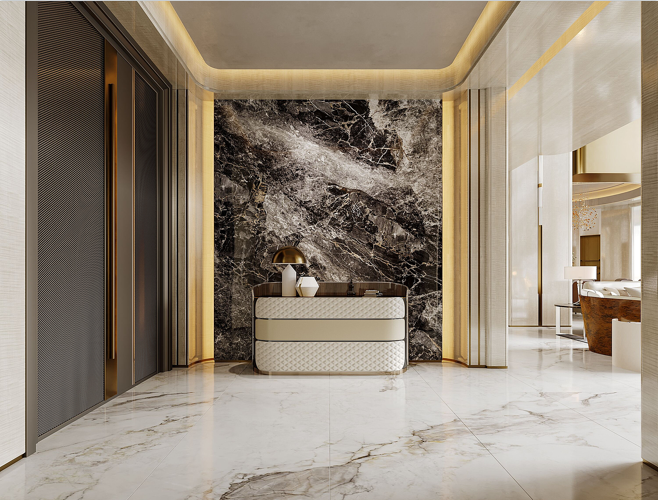 现代轻奢风挑空别墅（图ZNDAyNDg3NDAw） - 家装设计 - 站酷设计师是丽丽啊wink原创素材 - 站酷ZCOOL