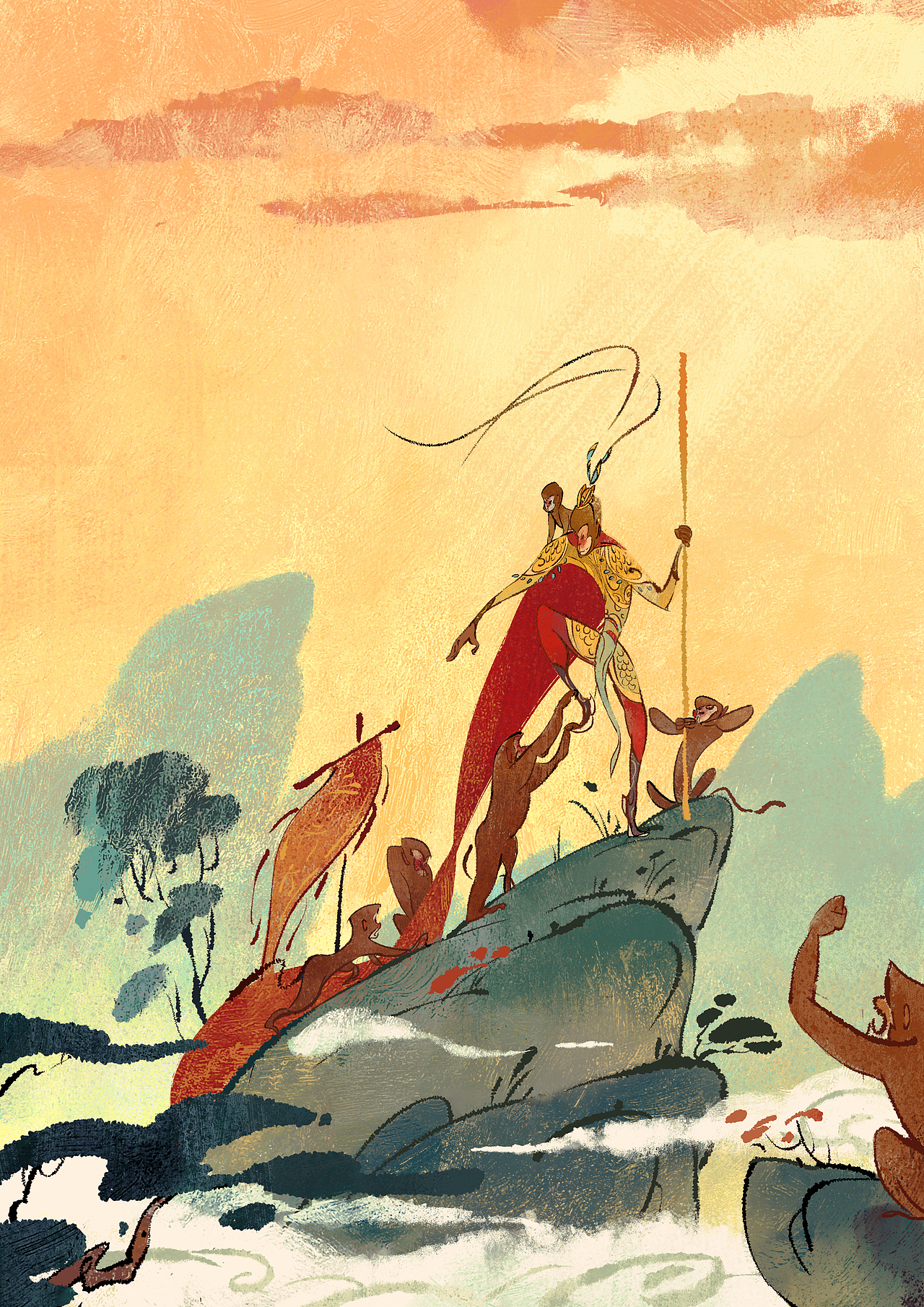 西游插画（图ZNDAyNDkyOTY4） - 创作习作 - 站酷设计师抽水强原创素材 - 站酷ZCOOL