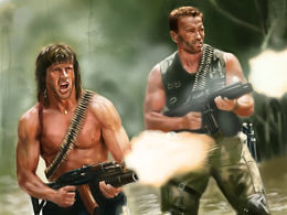 画一个真人版魂斗罗，那必须是史泰龙和阿诺