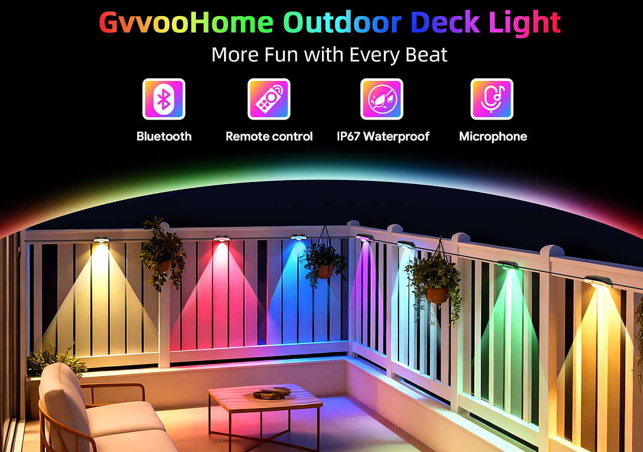 GVVOO HOME：幻彩蓝牙围栏灯（图ZNDAyNTE2MDU2） - 其他工业/产品 - 站酷设计师GVVOOHOME原创素材 - 站酷ZCOOL