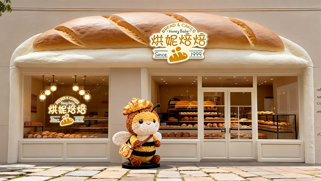 烘妮焙焙HoneyBabe|烘焙店品牌视觉设计（图ZNDAyNTE2Nzky） - 品牌 - 站酷设计师一口希多士原创素材 - 站酷ZCOOL