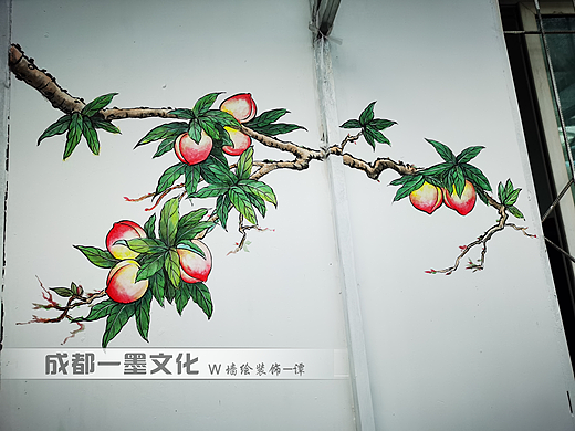 工笔画，中式墙绘，社区墙绘，社区文化墙