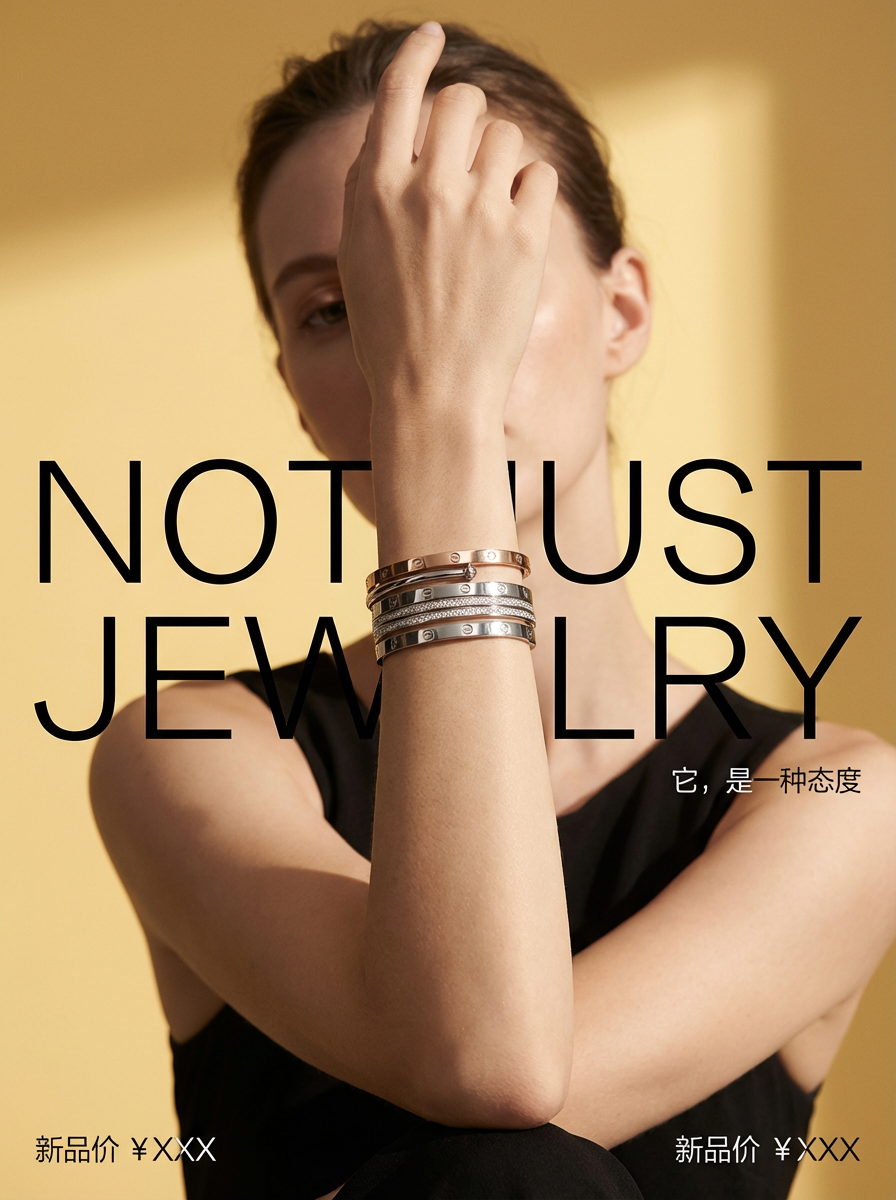 一鍵生成歐美簡約模特首飾電商品牌海報(bào)（主預(yù)覽-3564） - 未分類 - 站酷設(shè)計(jì)師阿友在瞎搞原創(chuàng)素材 - 站酷ZCOOL
