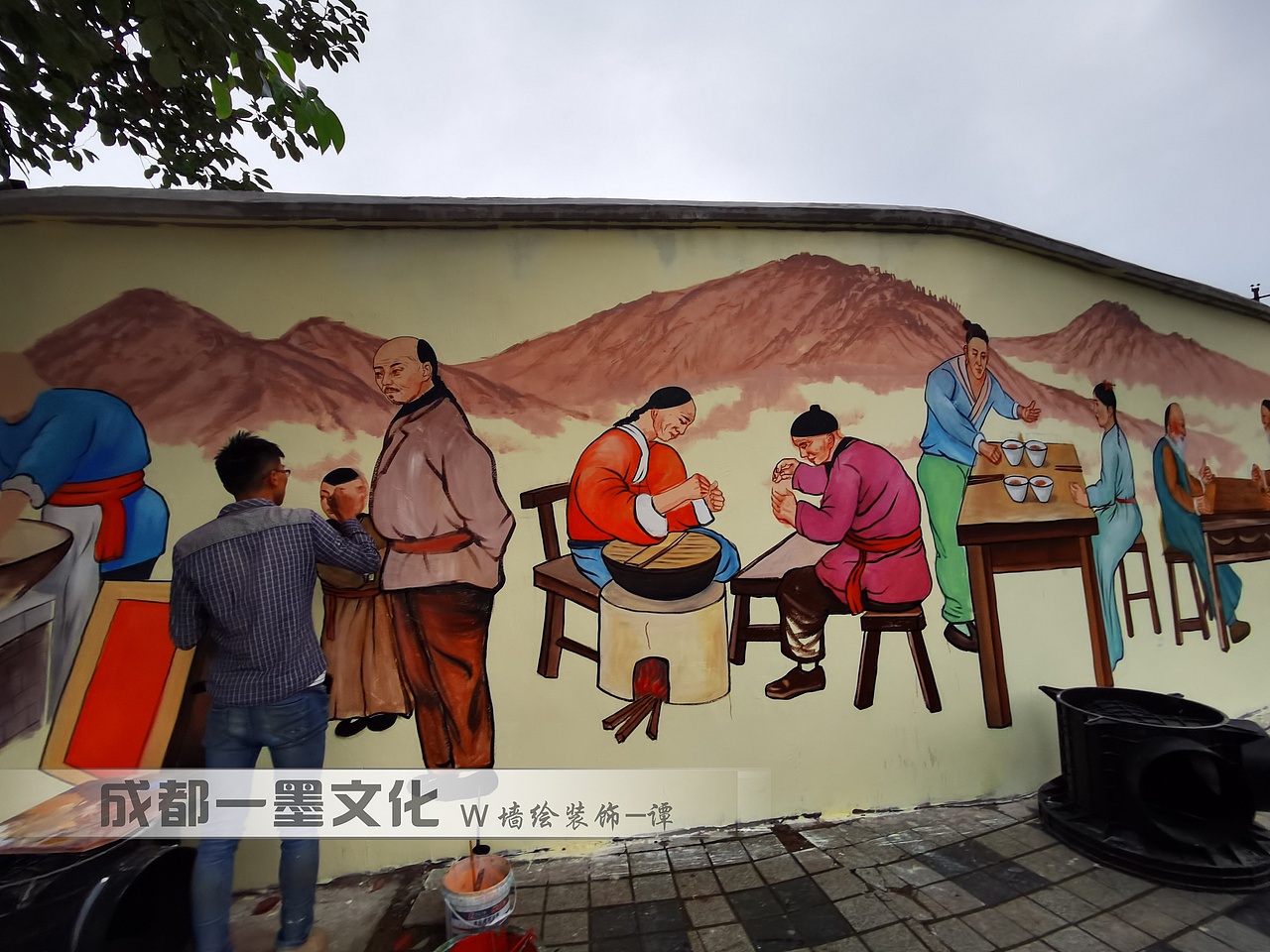 成都壁画，社区墙绘，社区文化墙（图ZNDAyNTI1NjE2） - 绘画 - 站酷设计师成都一墨文化创意原创素材 - 站酷ZCOOL
