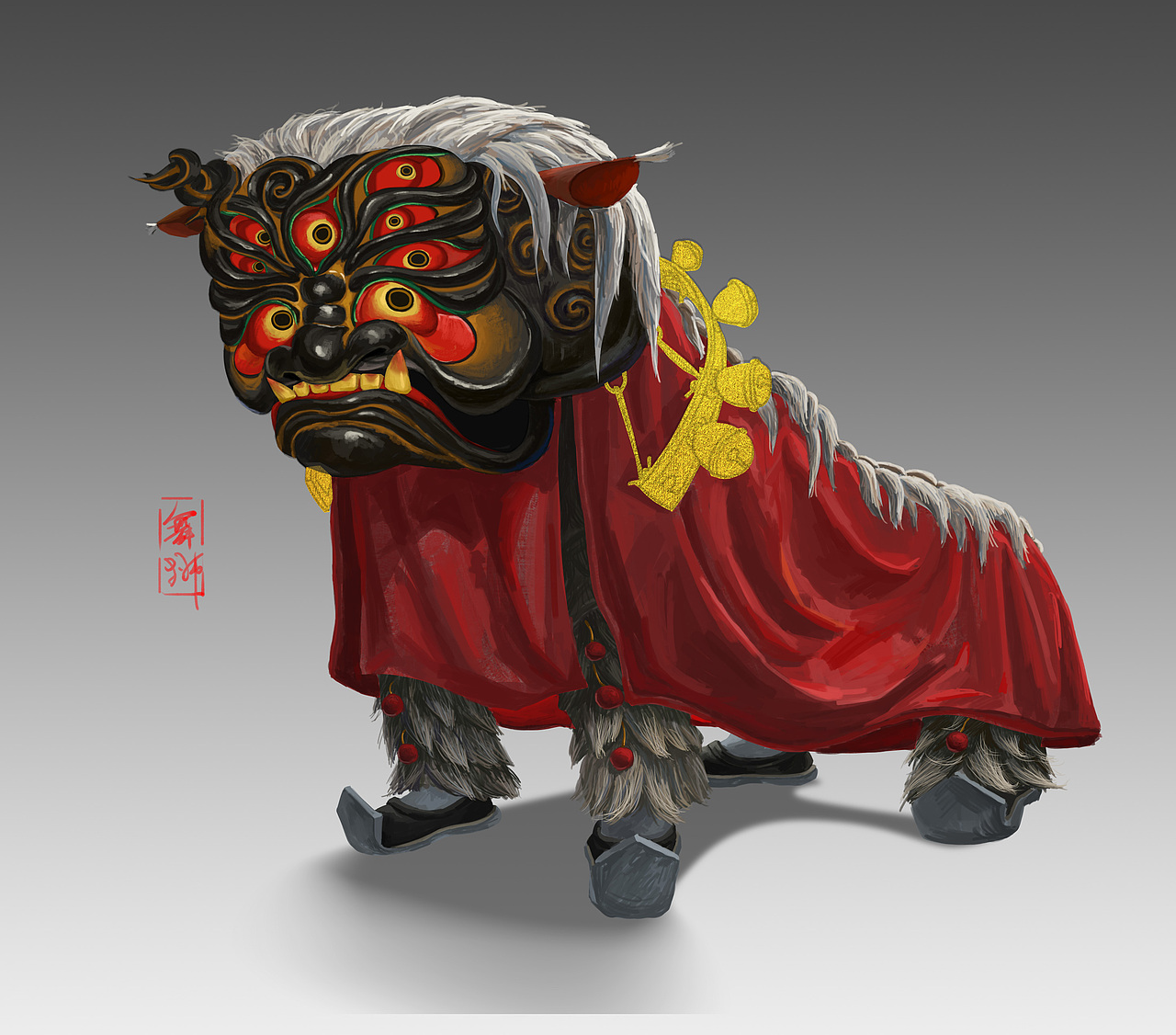 镜中镜“舞狮”设计（图ZNDAyNTMzMjA4） - 概念设定 - 站酷设计师固态云原创素材 - 站酷ZCOOL