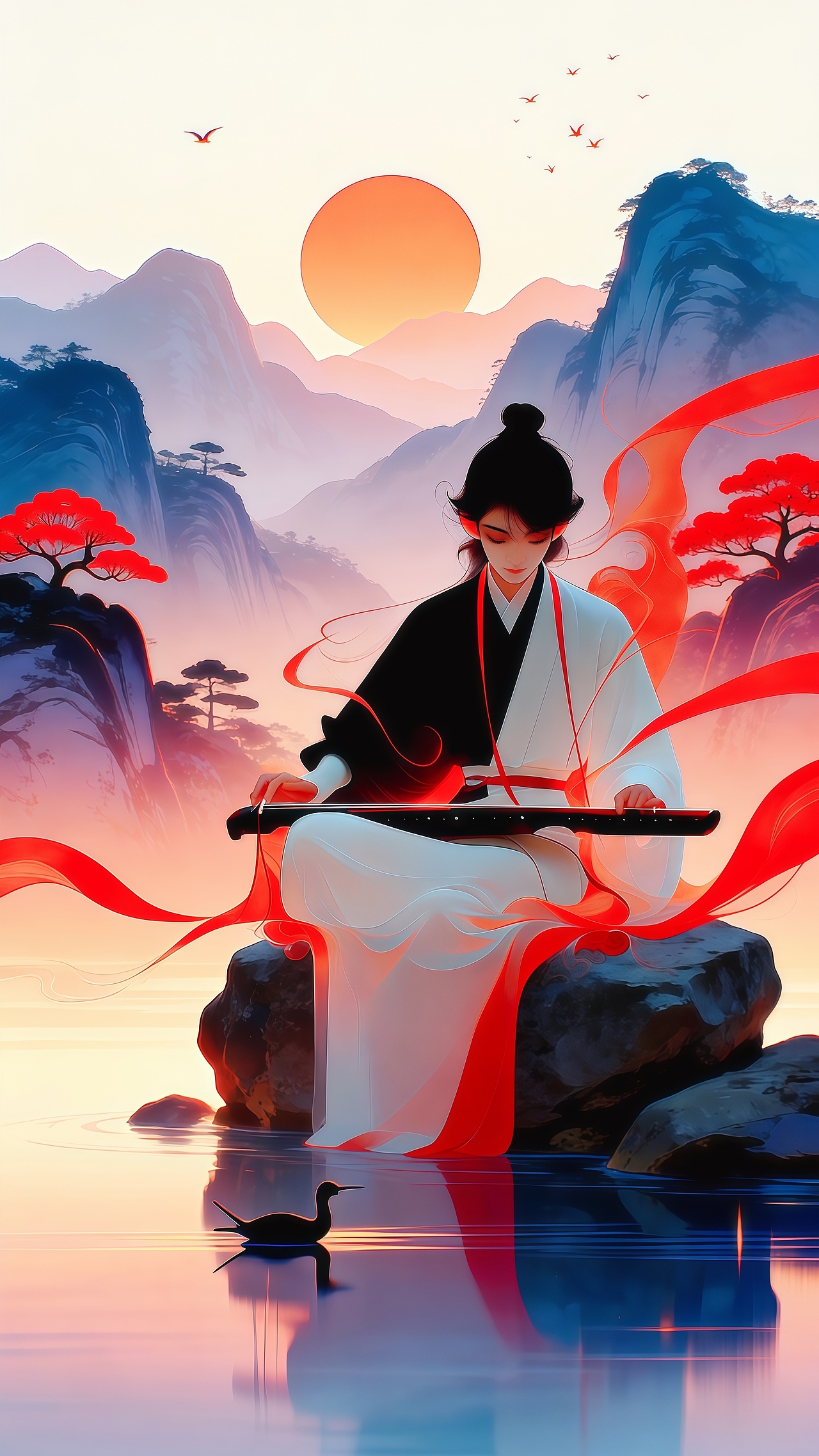 水墨江湖，御剑行仙｜每个人心中都有个仙侠梦（图ZNDAyNTU2ODky） - AI作品 - 站酷设计师智绘马良原创素材 - 站酷ZCOOL