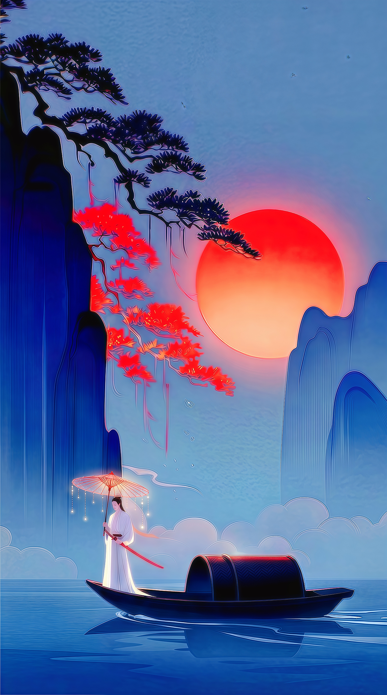 水墨江湖，御剑行仙｜每个人心中都有个仙侠梦（图ZNDAyNTU2OTA0） - AI作品 - 站酷设计师智绘马良原创素材 - 站酷ZCOOL