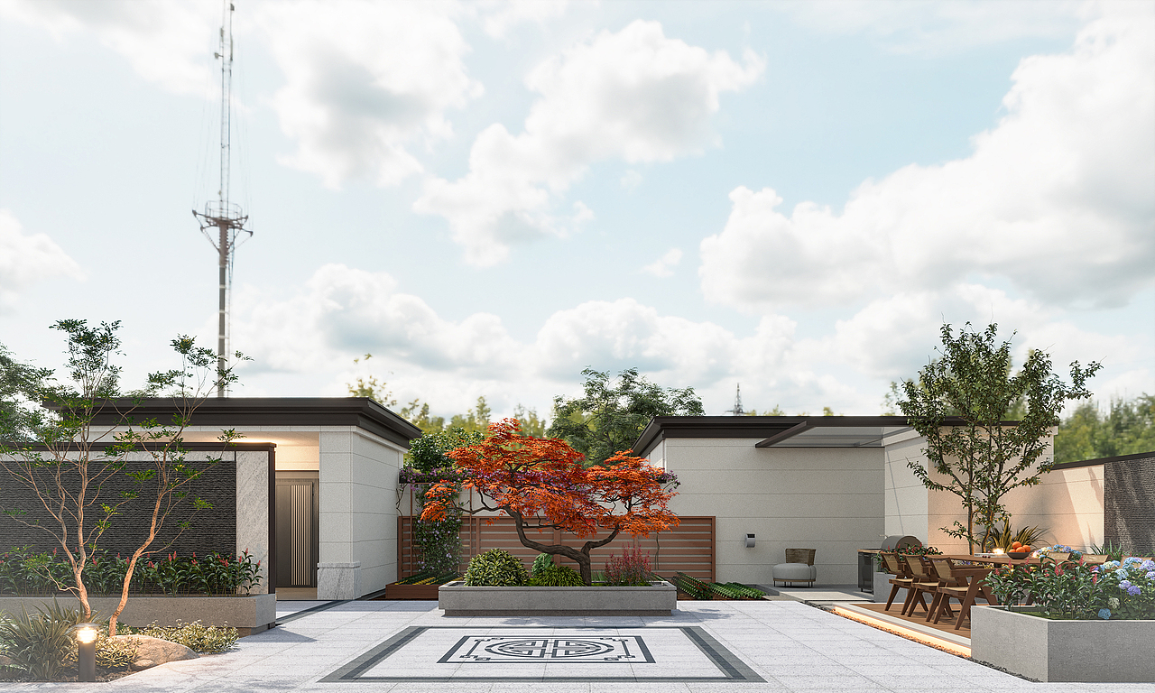 小院春秋 | 自建乡墅庭院设计（图ZNDAyNTU2OTI4） - 景观设计 - 站酷设计师张晓阳zxy原创素材 - 站酷ZCOOL