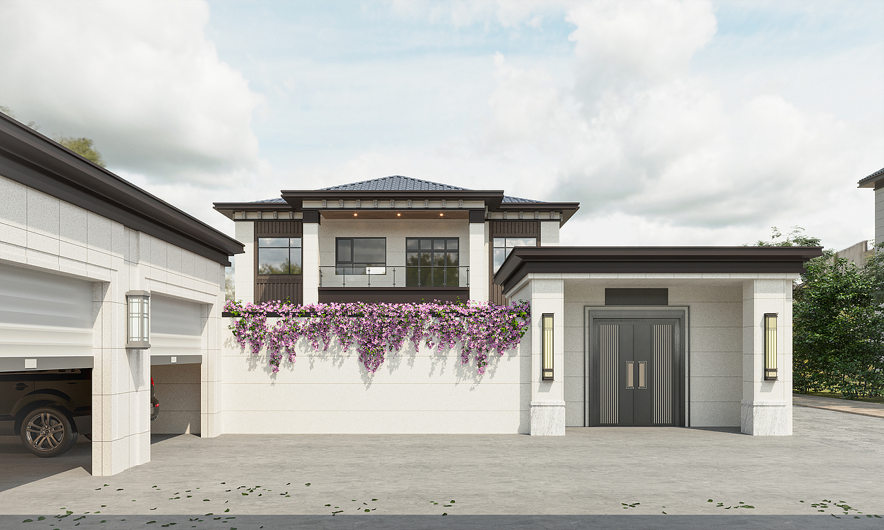 小院春秋 | 自建乡墅庭院设计（图ZNDAyNTU2OTI0） - 景观设计 - 站酷设计师张晓阳zxy原创素材 - 站酷ZCOOL