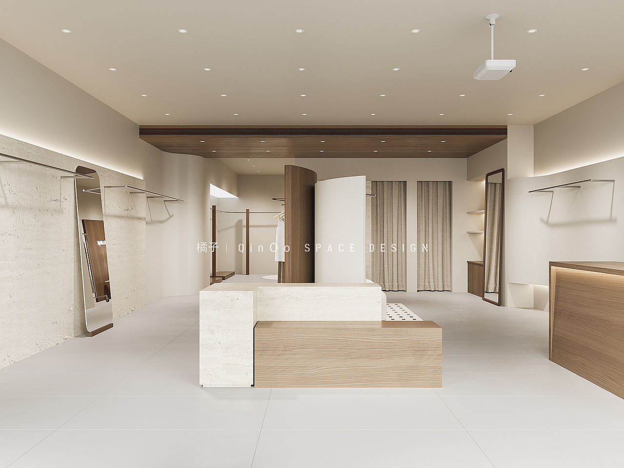 成都 | 治愈奶油又不失精致感的服装店设计（图ZNDAyNTU4MzI4） - 商业空间设计 - 站酷设计师QinOo原创素材 - 站酷ZCOOL