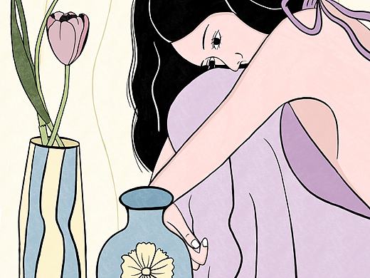 原创插画｜少女和郁金香🌷