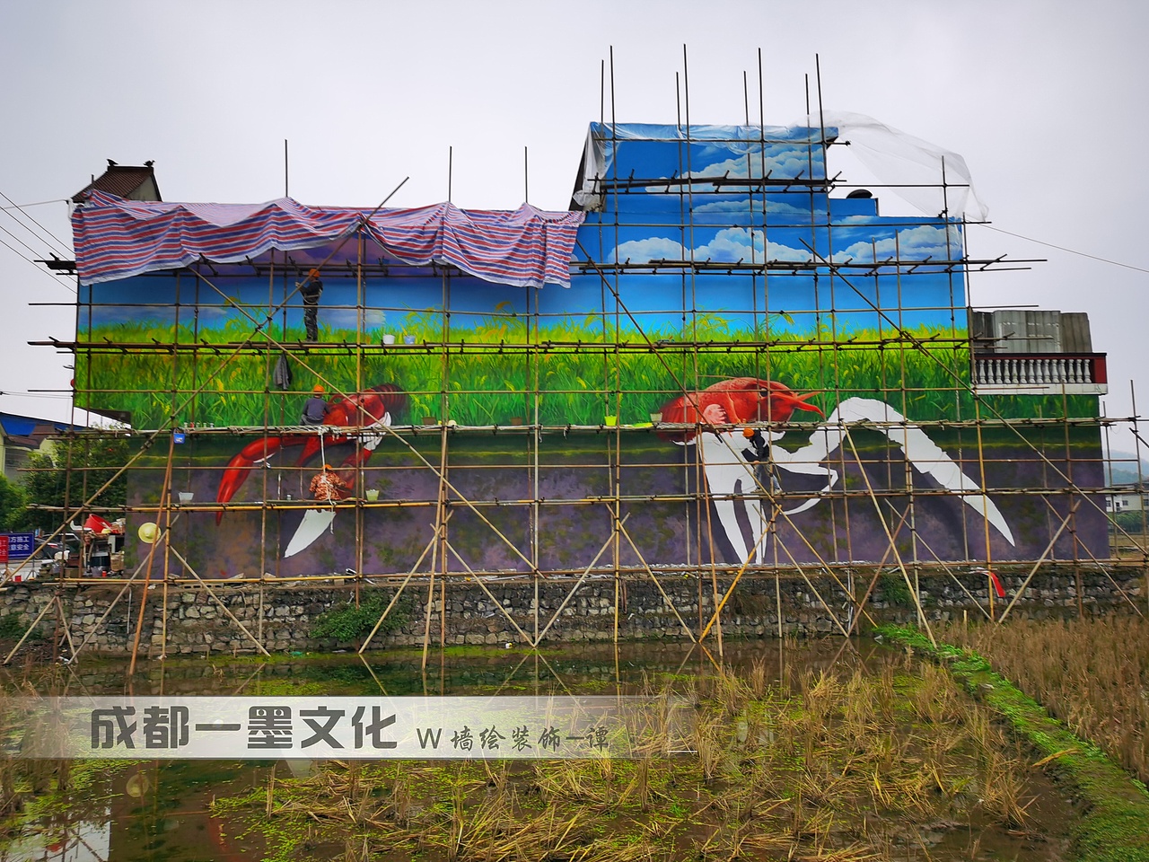 美丽乡村，乡村文化墙，农耕文化（图ZNDAyNTcxNzEy） - 绘画 - 站酷设计师新农村壁画原创素材 - 站酷ZCOOL