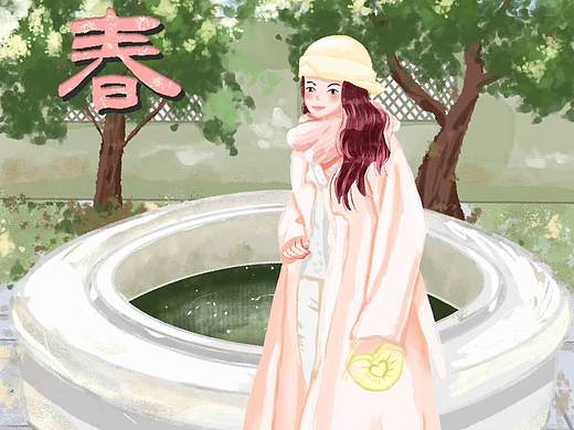 在公园看见春天