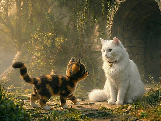 #AIGC歌曲#《仙猫洞》主题曲《唯独猫不去》上线啦~