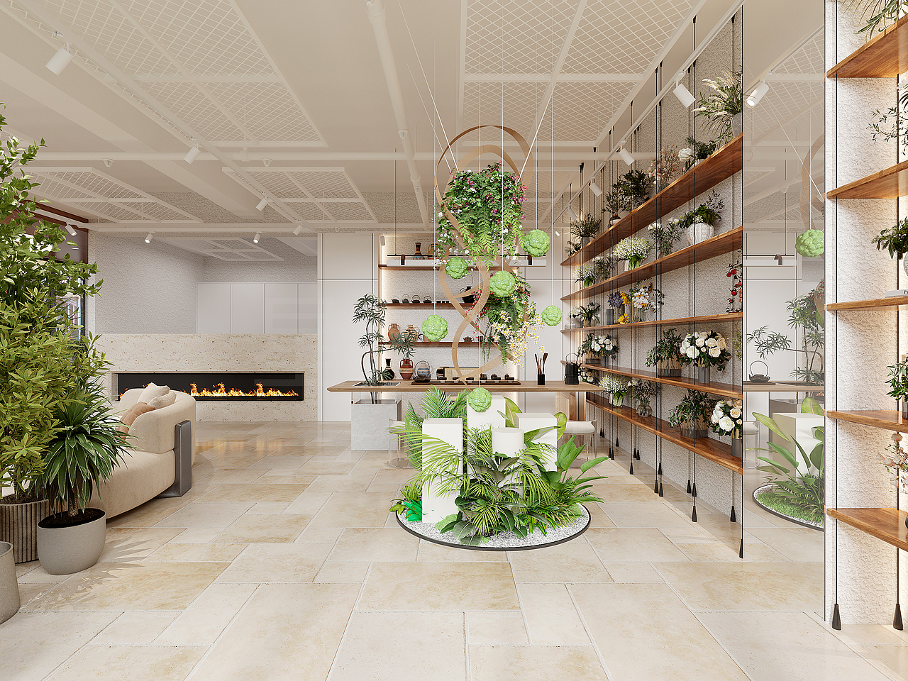 花店效果图（图ZNDAyNTgyOTIw） - 其他空间 - 站酷设计师Z632975315原创素材 - 站酷ZCOOL