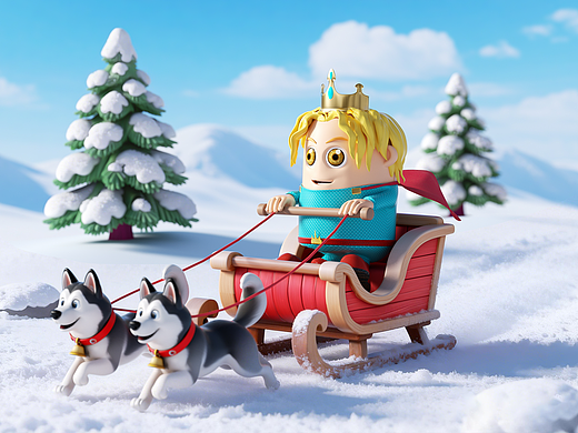 坐雪橇的海之子-肖