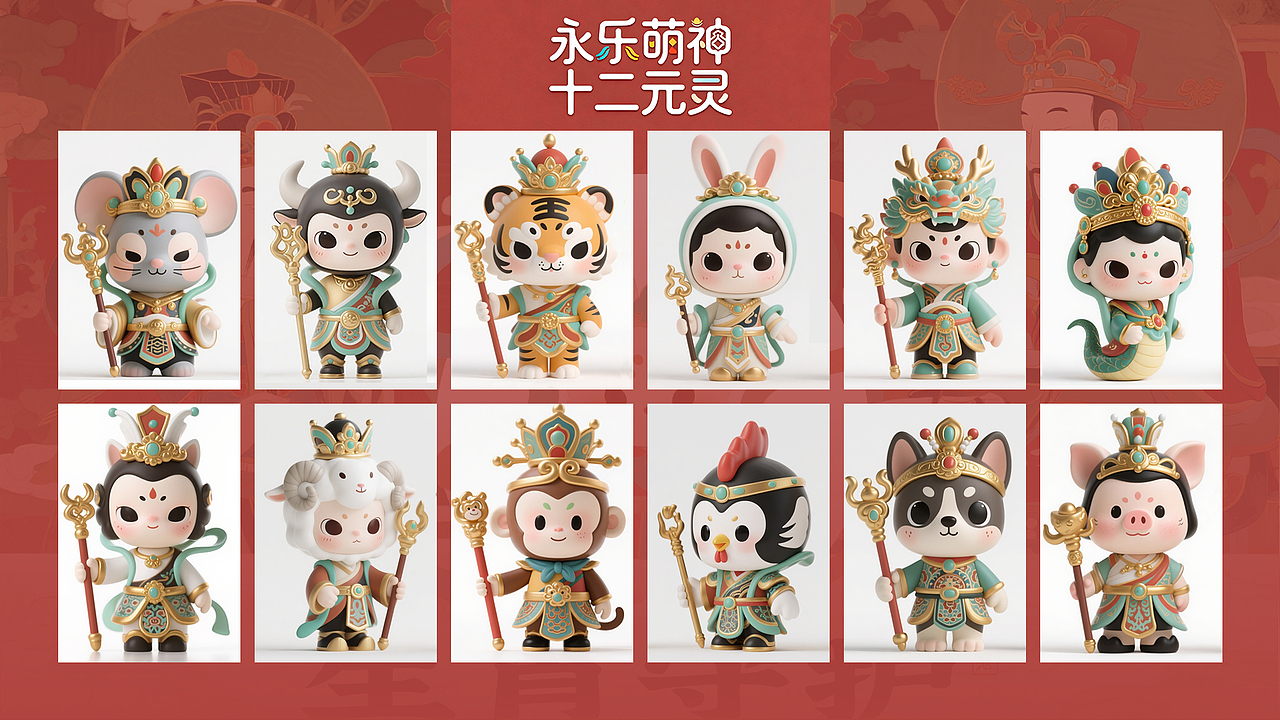 永乐萌神丨十二元灵(图ZNDAyNjA2MjUy) - AI作品 - 站酷设计师小筱酱原创素材 - 站酷ZCOOL