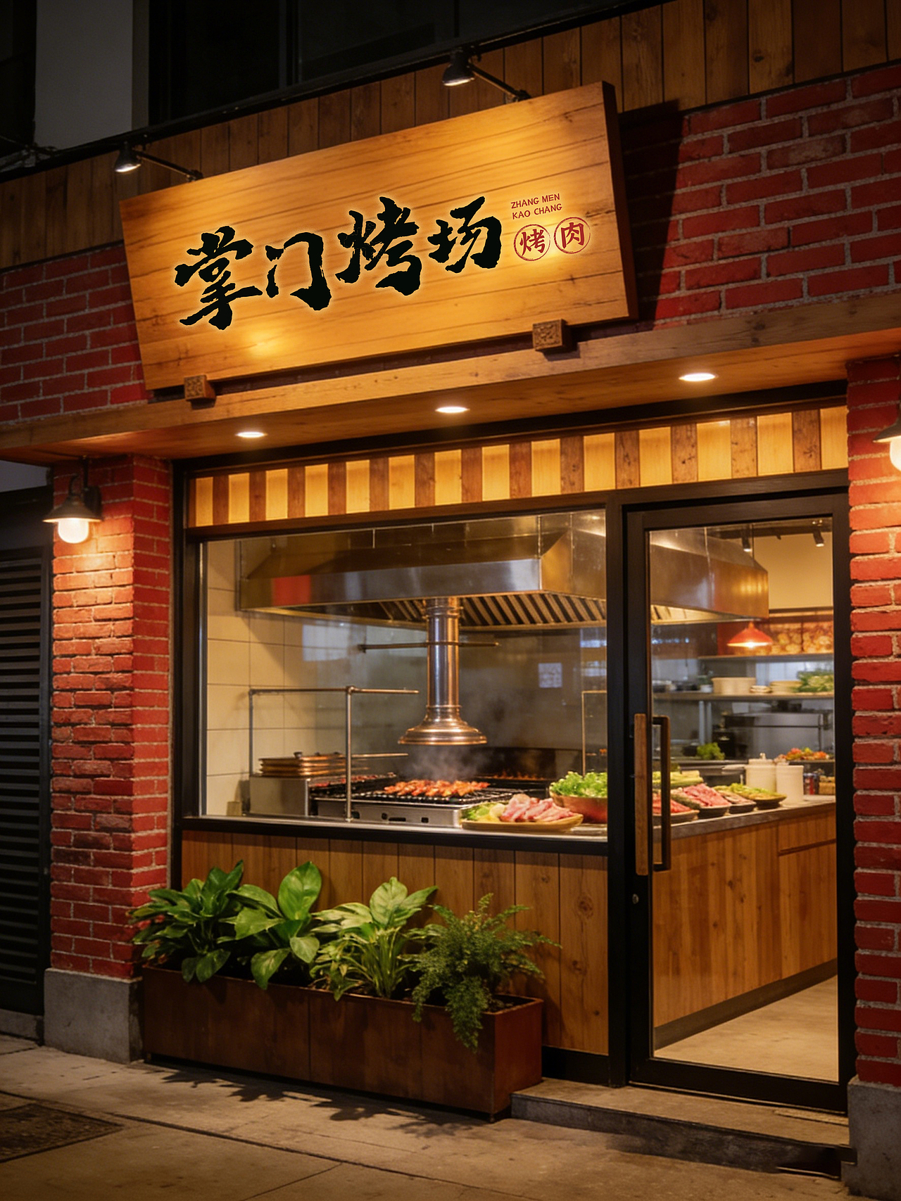 掌门烤场烤肉·招牌（图ZNDAyNjEwMjY0） - 品牌 - 站酷设计师欣想事成xx原创素材 - 站酷ZCOOL