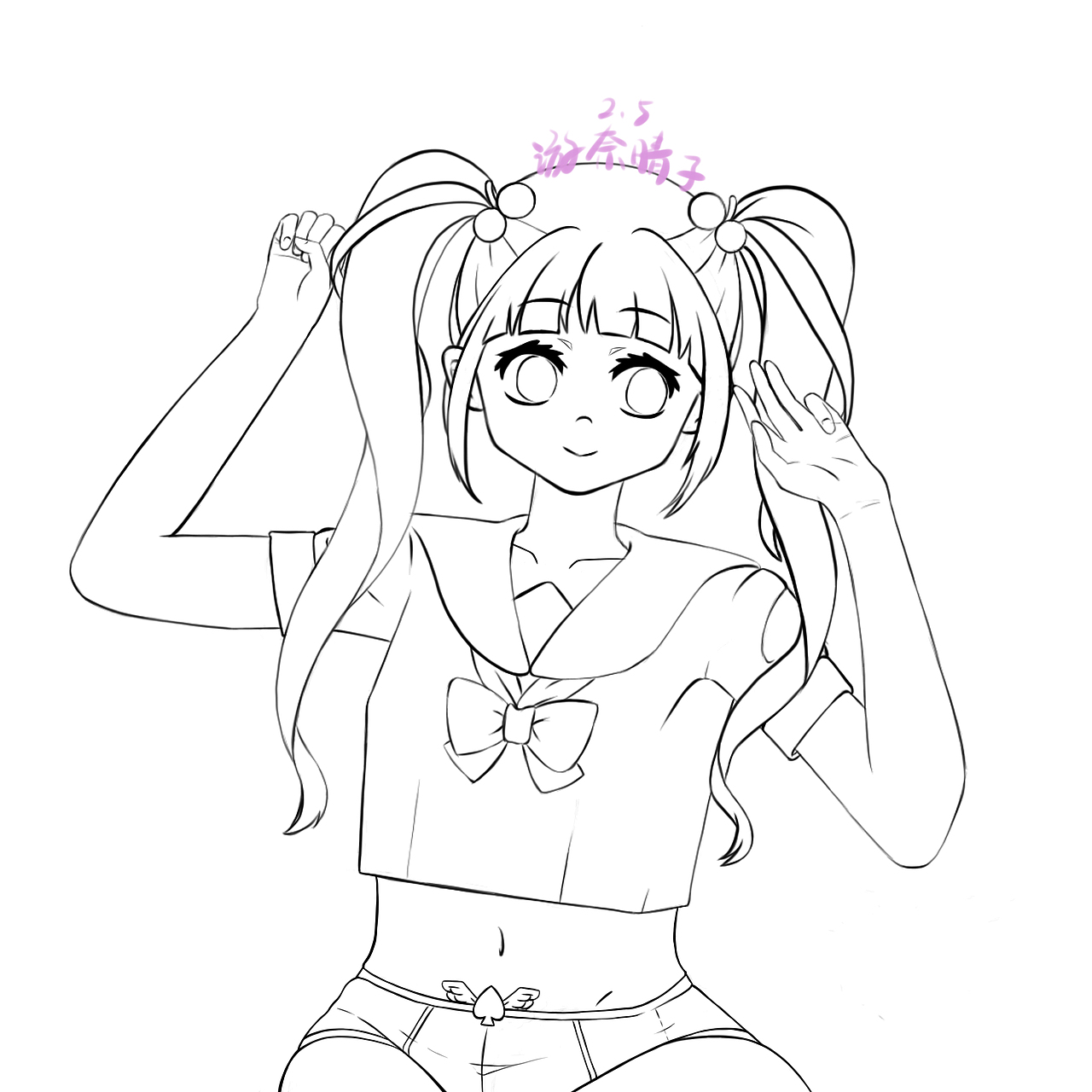 穴泽虹海：不知道大哥哥在干什么呢？（图ZNDAyNjEyNjU2） - 艺术插画 - 站酷设计师游奈晴子原创素材 - 站酷ZCOOL